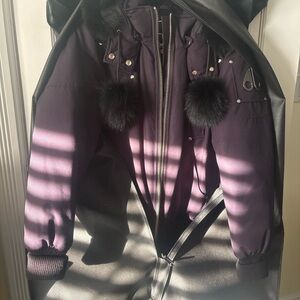 Moose Knuckles Black Bomber Jacket